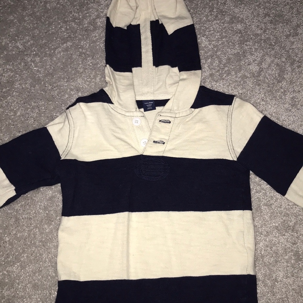 Hooded button up sweatshirt